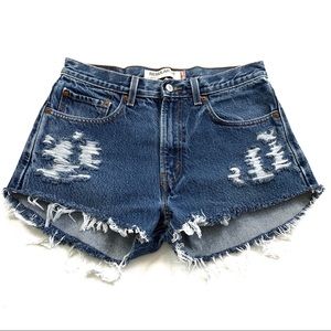 LEVI'S Cutoffs/ Waist 33-34/ Hand-Distressed 154RE